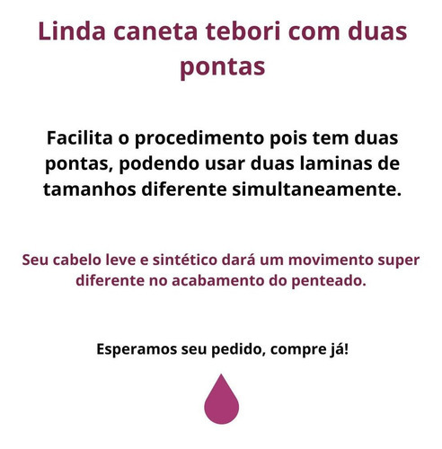 Caneta Tebori 2 Pontas P/ Laminas Circular Reta Microblading Cor Lilás