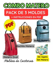 Comprar Moldes De Carteras Combo Matero Pack De 3 Moldes Pdf +regalo Unico