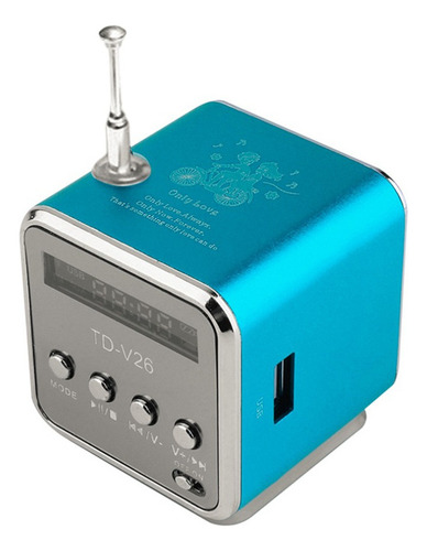 Lazhu Mini Speaker Td-v26 Fm Radio Receiver