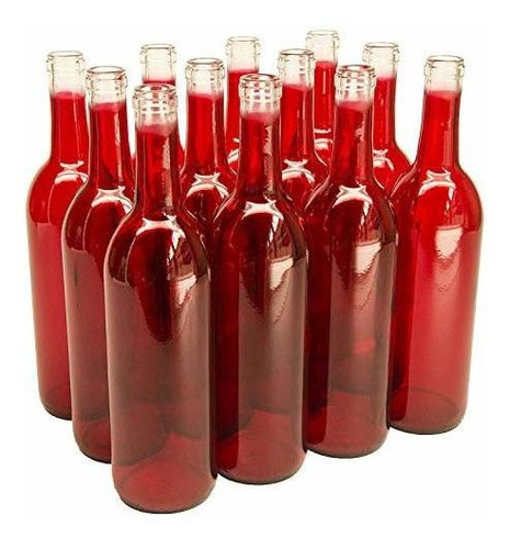 750 Botellas Ml Burdeos Rojo, 12 Por Caso.