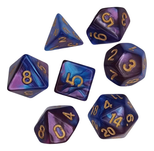 7x Conjunto De Dados Violeta Azul Violeta Azul Padrão
