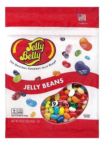 Jelly Belly 49 Sabores Surtidos, Bolsa Re-sellable 453gr