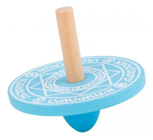 2 La Madera Giratoria Juega La Superficie Lisa Pintada Azul