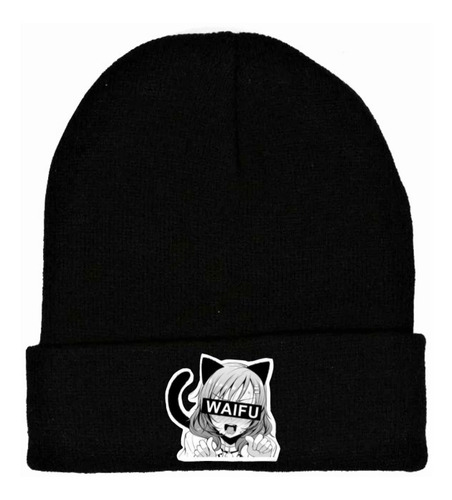 Gorro Tejido Tipo Beanie Unisex De Anime Waifu Neko