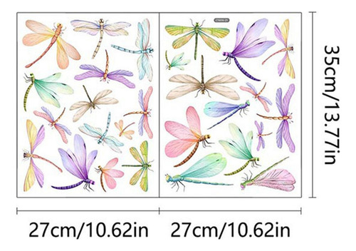 0 Pegatinas De Ventana Con Diseño De Libélula Para Armario