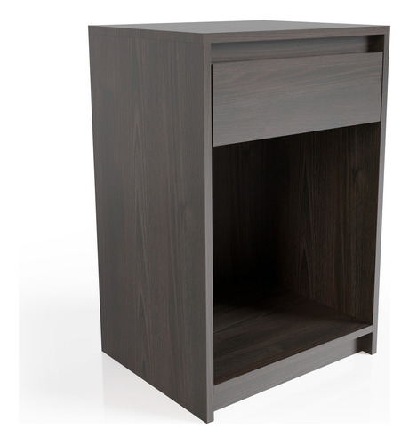 Mesa De Luz De Pie Moderna 1 Cajon Wengue Ml04 Pack X2
