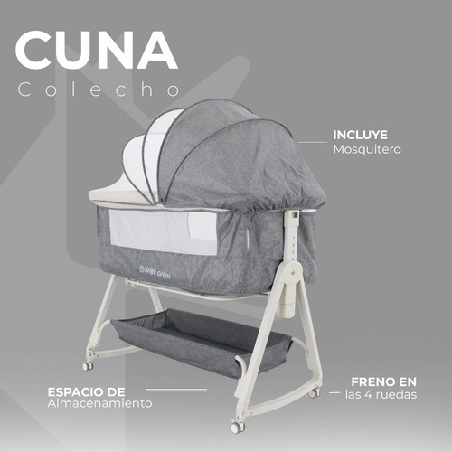 Cuna Colecho Mecedora Cambiador Multifuncional Mosquitero