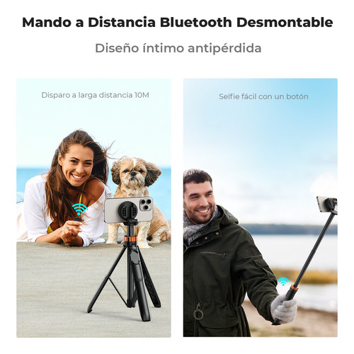 Trípode K&f De 63'' Magnético Para Smartphones Y Palo Selfie