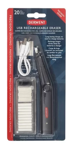 Derwent Goma de Borrar Eléctrica y Recargable Mediante USB, Ideal para  Borrar con Gran Precisión, Calidad Profesional, 2305810