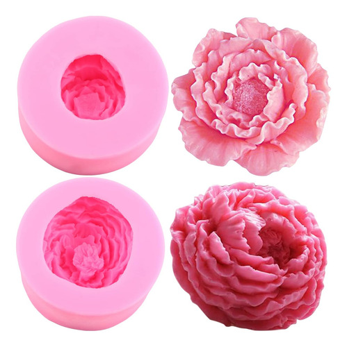 Moldes De Silicona Para Jabón En Forma De Flores 3d Peonía,