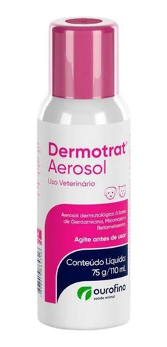 Dermotrat Aerosol Para Cães E Gatos 110ml/75mg Ourofino