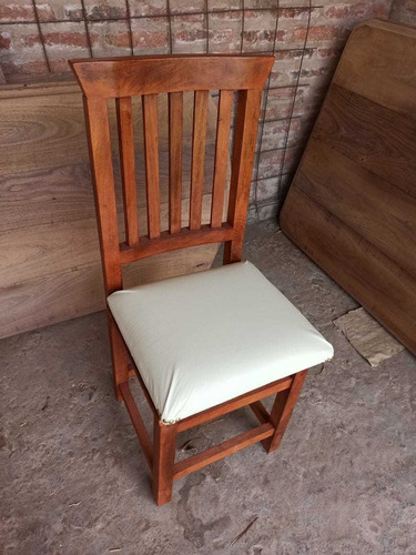 Imagen 7 de 10 de Silla De Algarrobo Tapizadas X 6u