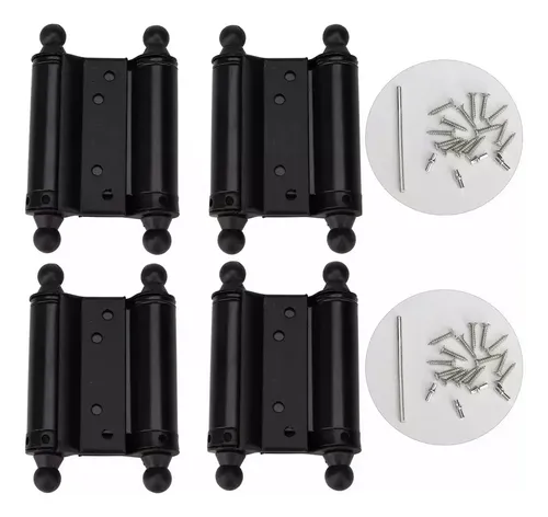 QWORK Bisagra de doble acción para puerta de resorte, acero inoxidable QWORK Bisagra de doble acción para puerta de resorte, acero inoxidable