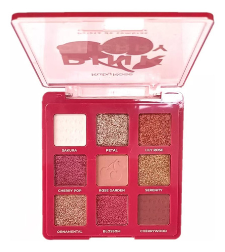 paleta de sombras de ojos Pink Cherry Pink Line de Ruby Rose Box Strong Color