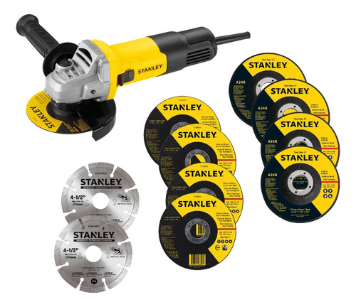 Esmeril Angular Stanley Sg7115v10 750 W + 10 Discos