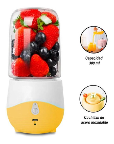 Vaso Licuadora Portatil Licuados Jugos Usb Recargable 300ml