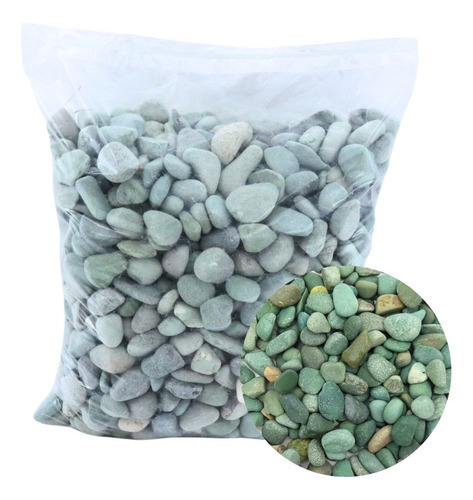  Gravilla Verde Acuarios 2kg Pecera Grava Piedras Adorno 