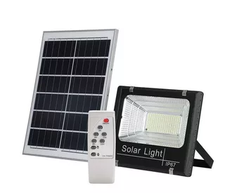 Reflector Solar Led Con Panel 300w Control Remoto Industrial