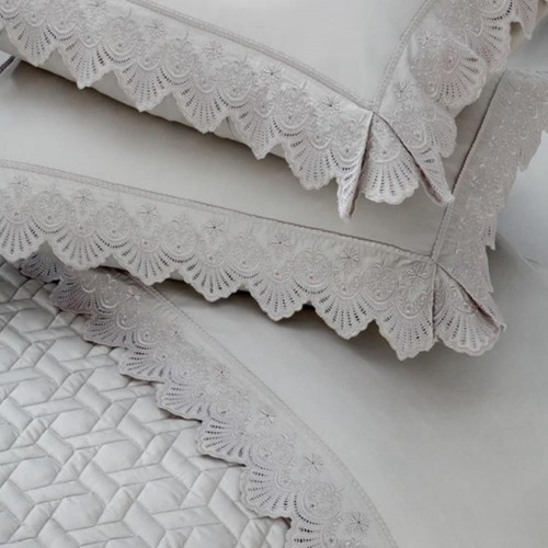 Imagem 2 de 2 de Jogo Cama Kacyumara Casa K Queen 300 Fios Dolce Roma Champag