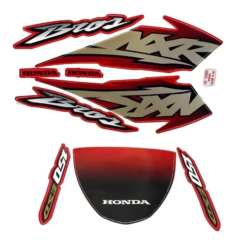 comprar Faixa Kit Adesivos Completo Nxr Bros 150 Esd 2004 Vermelha 