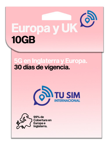 Sim Card Europa 10 Gb Navegación Whatsapp Waze 