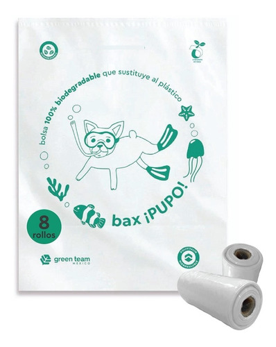Bax® 96 Bolsas Para Popo De Perro Biodegradables Green Team