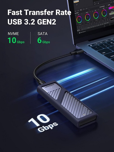 Enclosure Case Ssd M2 Nvme M.2 Sata Ngff Usb C 10gbps Ugreen