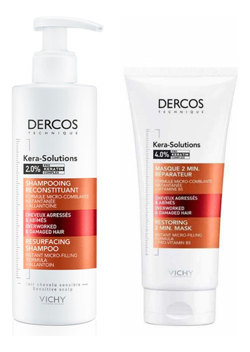 Kit Vichy Dercos Shampoo Kera-solutions 250ml+mascara 200ml