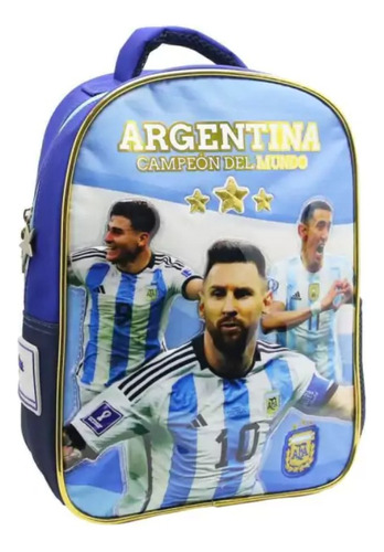 Mochila Escolar Jardin Afa Argentina Campeón Mundo Messi 