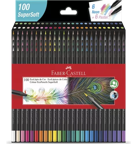Lapices De Colores Super Soft, 100 colores Faber Castell