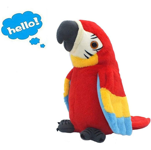 Guacamayo De Juguete Que Repite El Lenguaje, Bate Las Alas,