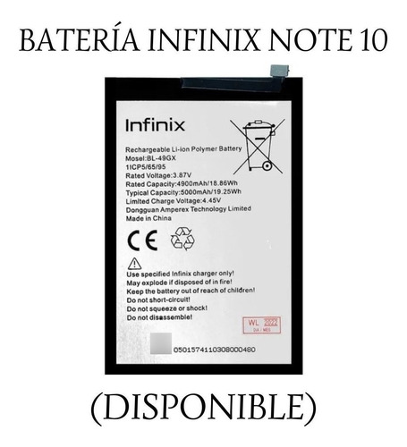 Batería Infinix Note 10 /bl-49gx.