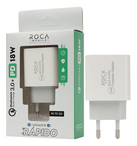 Cargador Rápido Roca 3a Usb Usb-c Power Delivery Celular