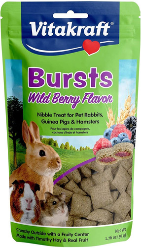 Vitakraft Bursts Wild Berry Flavor Treats For Rabbits, Guine