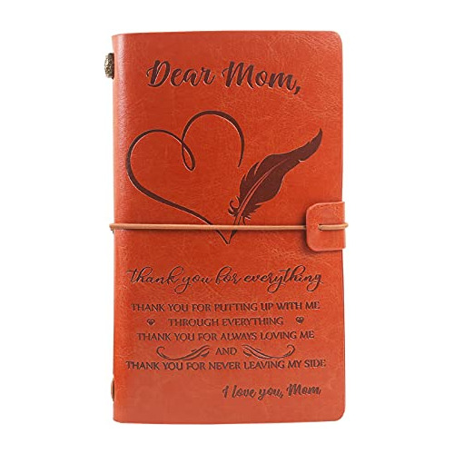 To Mom Leather Journal, Thank You For Everything, I Lov...