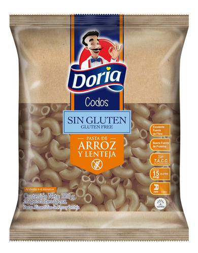 Codos Doria Sin Gluten Arroz Y Lentejas - g