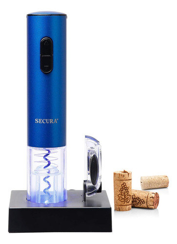 Saca Corcho Eléctrico Secura Swo-3n-bl Color Azul Silencioso