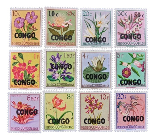 Selos Congo (kinshasa) Série Flores - 1960