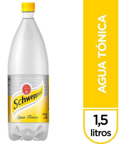 Schweppes Agua Tonica 1,5 Litros Grande Bebidas 1.5l Lts
