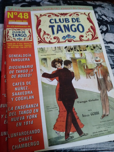 Lote 2 Revistas Tango Club De Tango Año 2001
