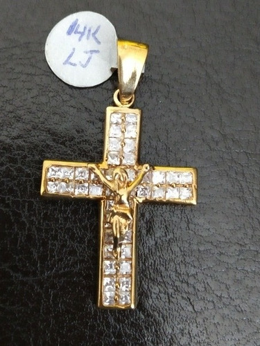 Bella Cruz Con Cristo, Oro Amarillo 14k