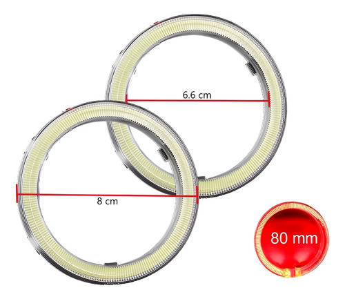 X Aro Led Doble Anillo Ojo Angel Brillante