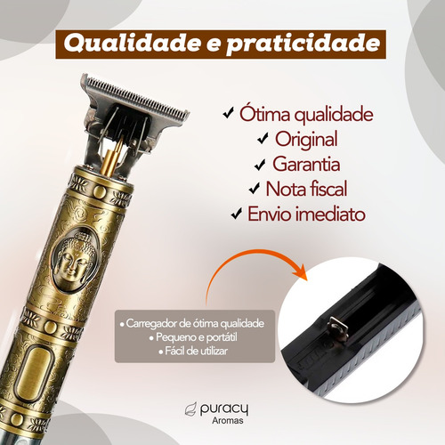 Maquina De Acabamento Trimmer Para Cabelo Barba Corpo Buda