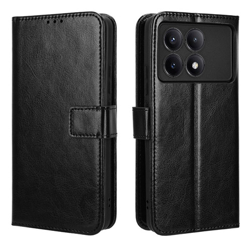 For Poco X6 Pro 5g Pu Wallet Card Slot Stand Case+lanyard Q