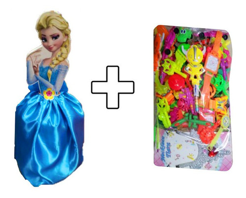 Frozen Elsa En Piñata Y Relleno Figura Juguetes Decoración 