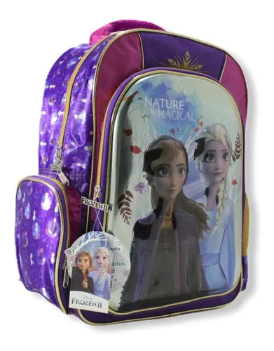 Mochila Escolar Niña Frozen Elsa Y Ana Primaria