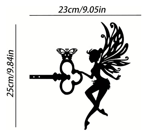D Escultura Colgante De Pared Con Silueta De Hada