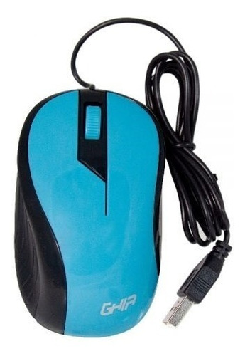 Mouse Alambrico Ghia Color Azul 1200 Dpi