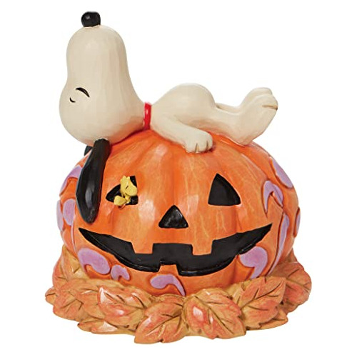 Figura De Jim Shore Peanuts Halloween Snoopy Acostado S...