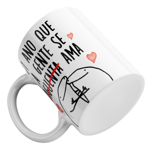 Imagem 5 de 7 de Caneca Flork Namorados 1 Ano Meme Engraçado Chinelo E Bombom